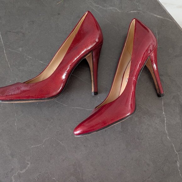 Boutique 9 Blood Red patent leather pumps size 5.5 - Picture 4 of 9